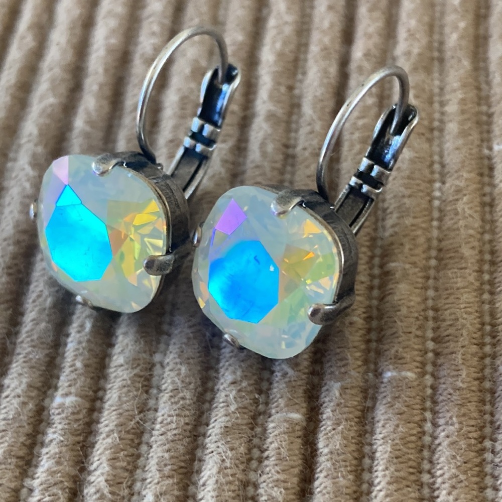 SWAROVSKI Crystal Chrysolite Opal Ice Earrings